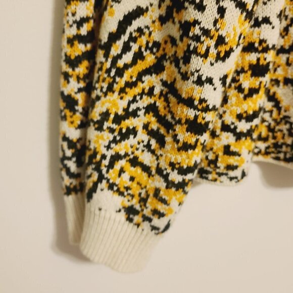 Rachel Comey | Women's Animal Print Wool Blend Crewneck Sweater (Size XL) - Picture 8 of 12